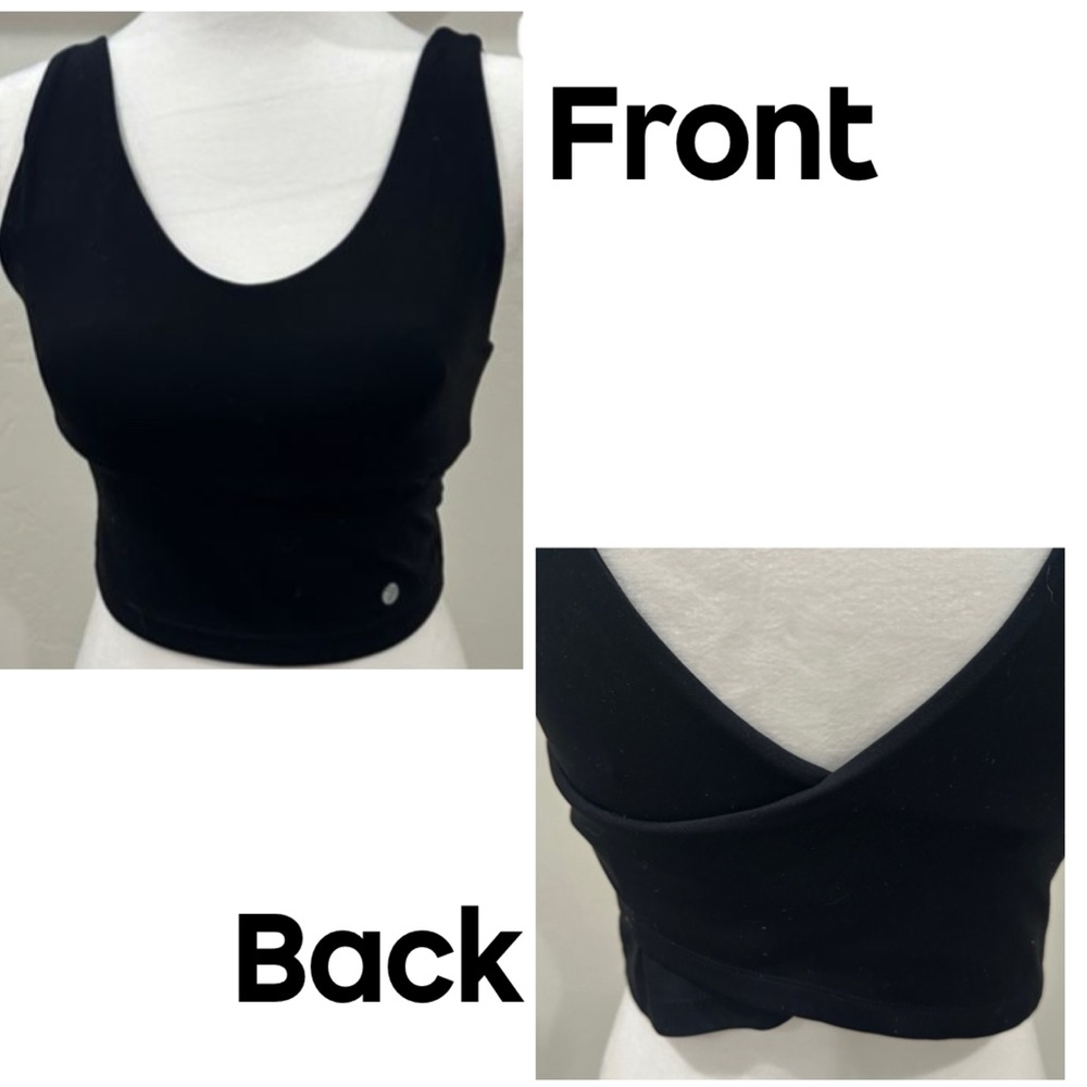 ♥️ Savvi Black Sleeveless Crop Top